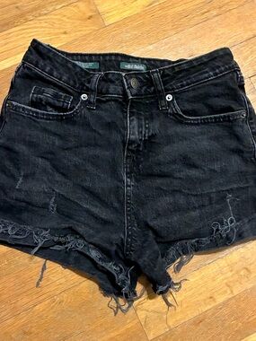 Black Denim Shorts